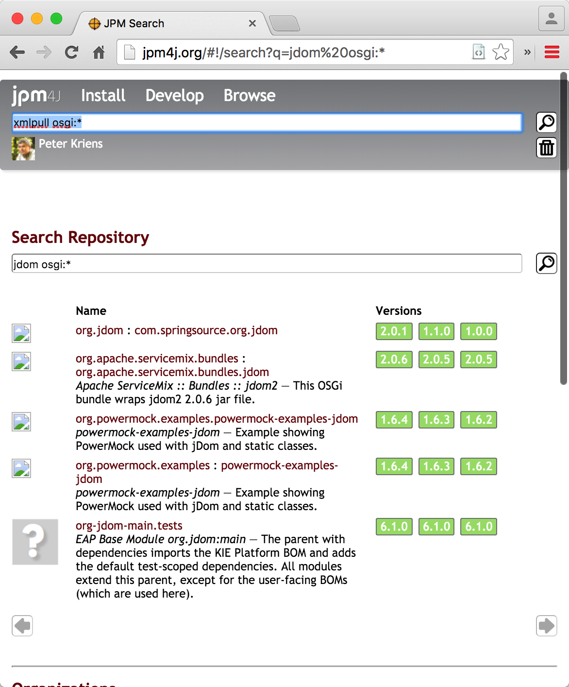 Search JDOM & OSGi